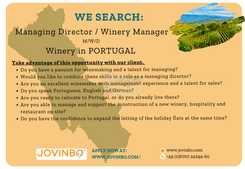 Winery Manager (male/female/divers) for a winery in Portugal